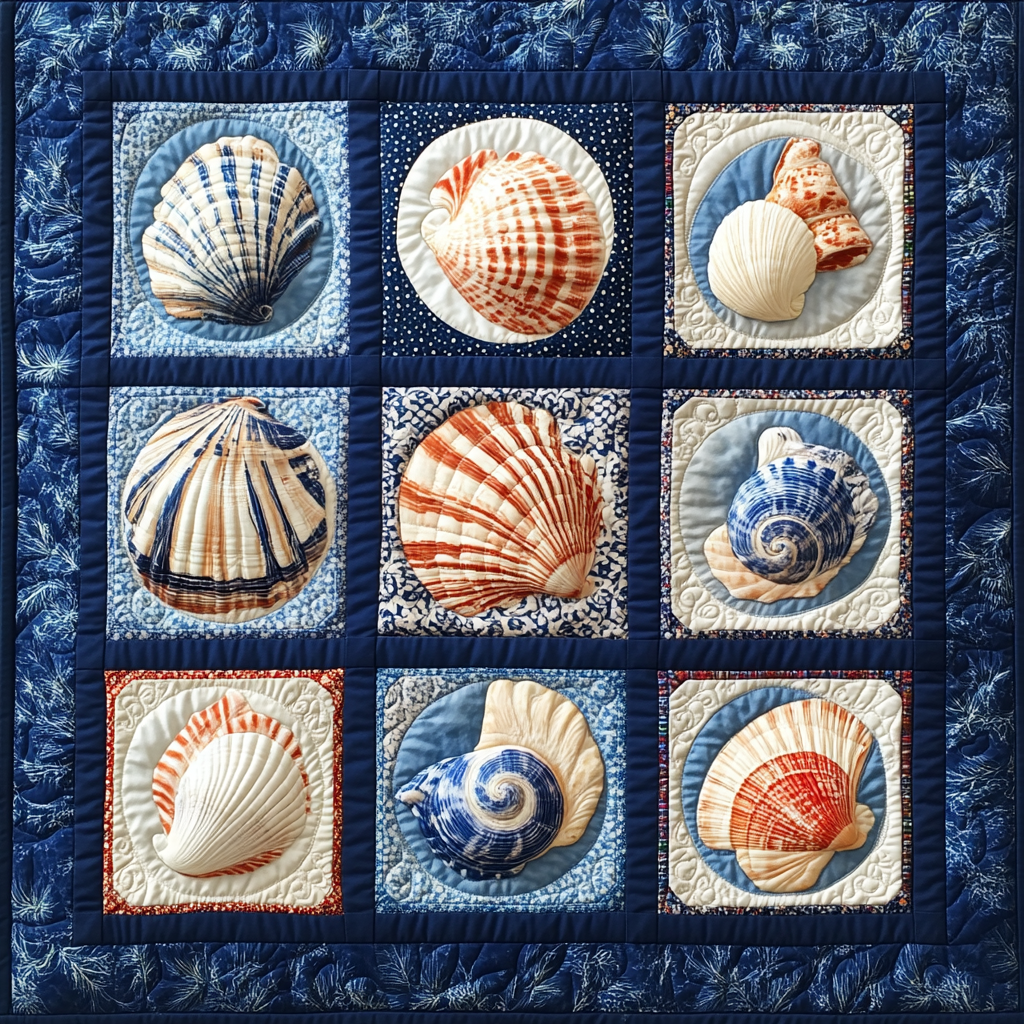 Seashell DAI25102464 Quilt Blanket