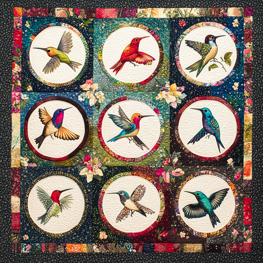 Hummingbird DAI070824101 Quilt Blanket