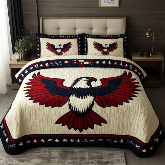 Patriotic Eagle DAI040924017 Quilt Bedding Set