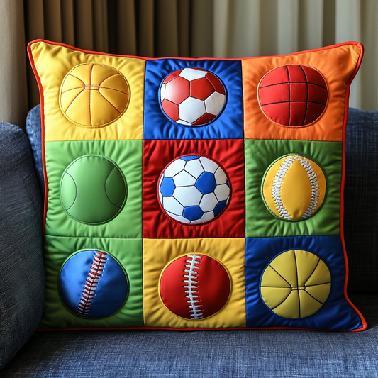Sport Balls DAI040225328 Quilted Pillow Case