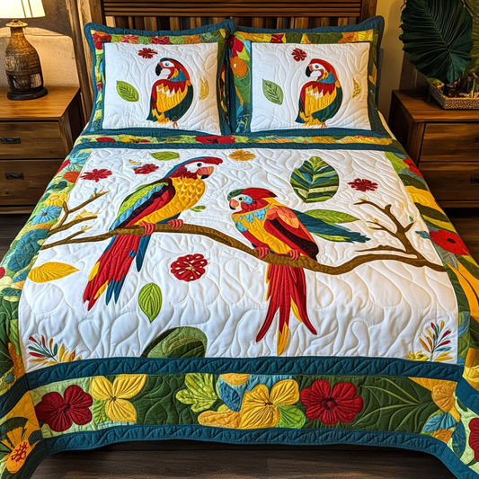 Parrot DAI281124121 Quilt Bedding Set