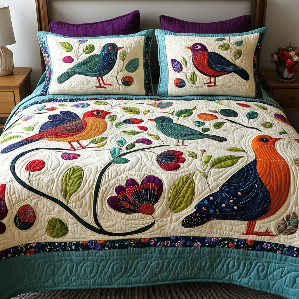 Bird DAI280824006 Quilt Bedding Set