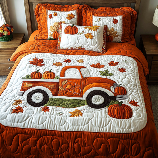 Pumpkin Truck DAI090125100 Quilt Bedding Set