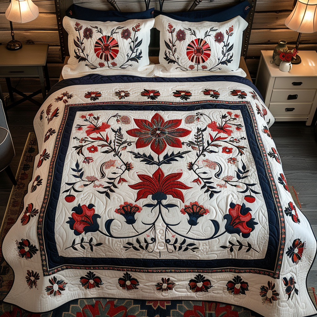 Flower TAI100724057 Quilt Bedding Set