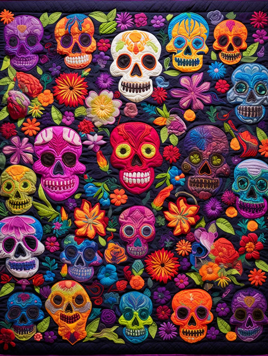 Sugar Skull TAI260224027 Quilt Blanket