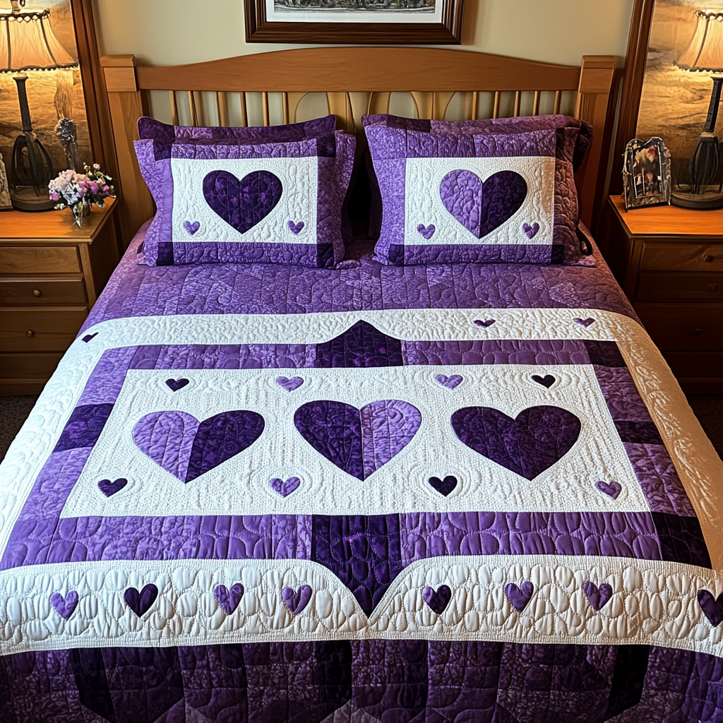 Heart DAI280824031 Quilt Bedding Set