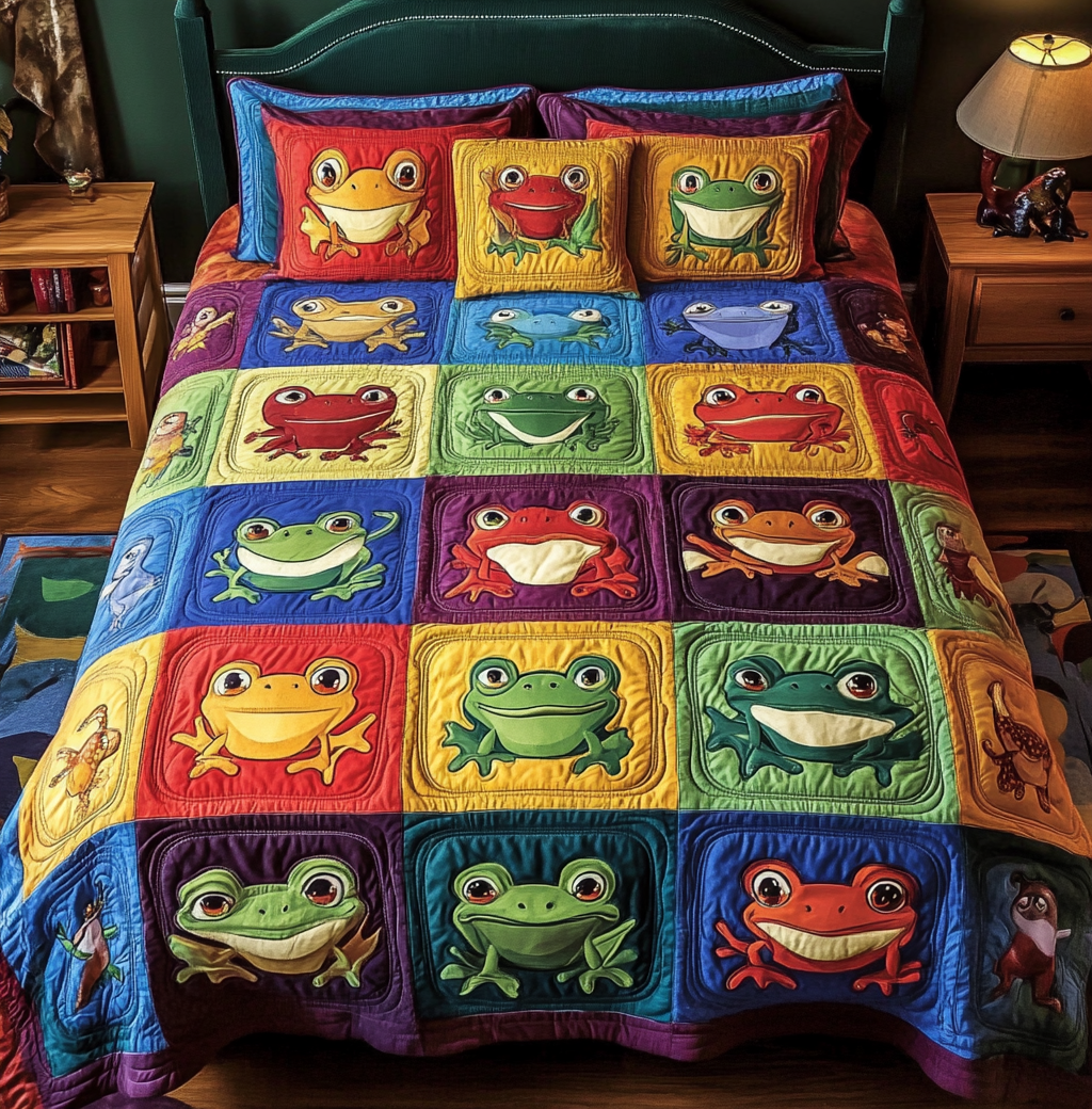 Frog DAI040225185 Quilt Bedding Set