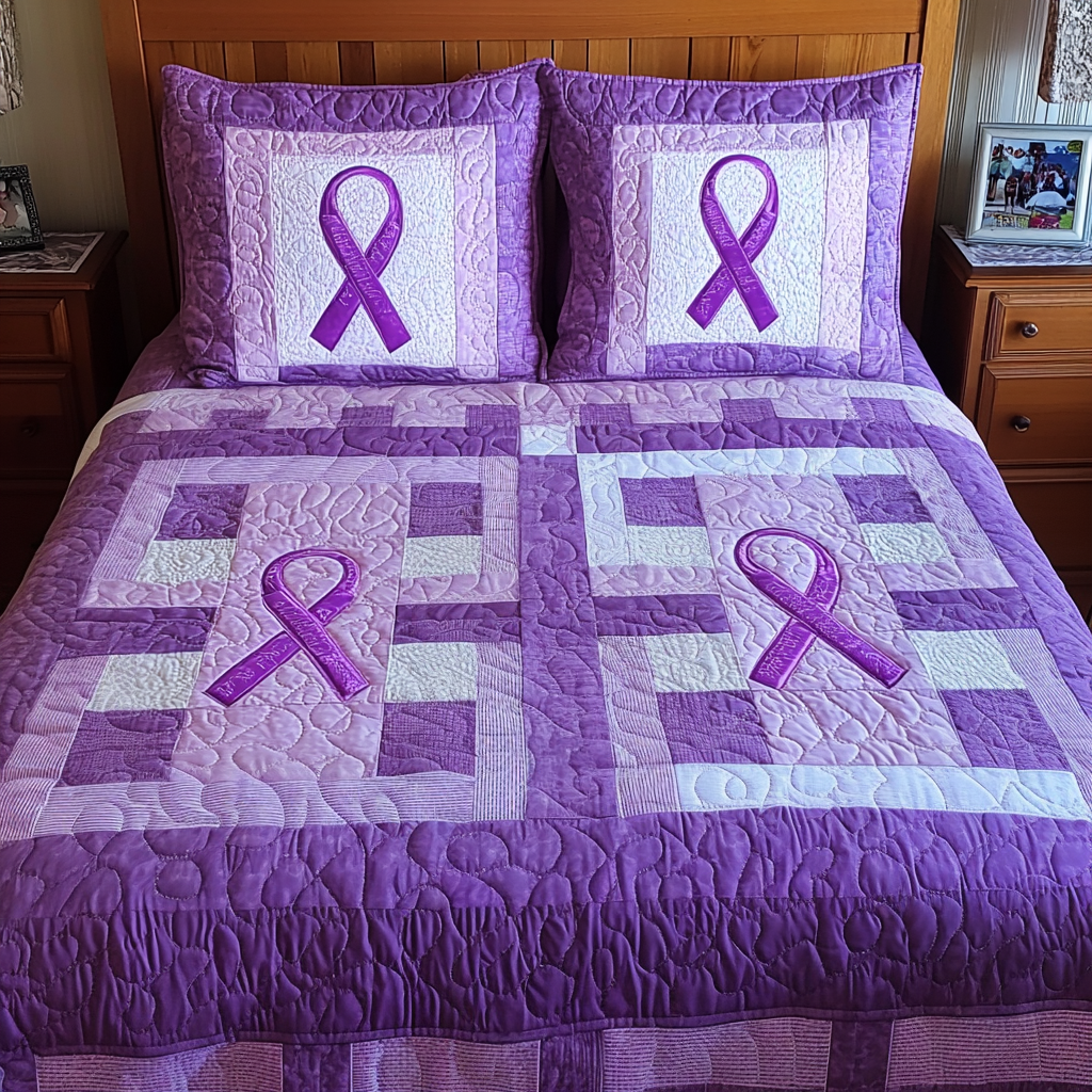 Breast Cancer Ribbon DAI040225182 Quilt Bedding Set