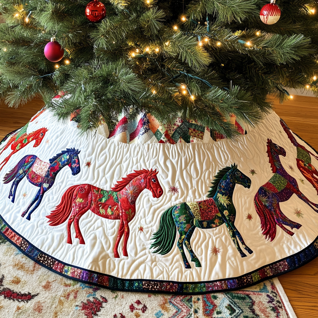 Horse DAI230924006 Quilted Tree Skirt