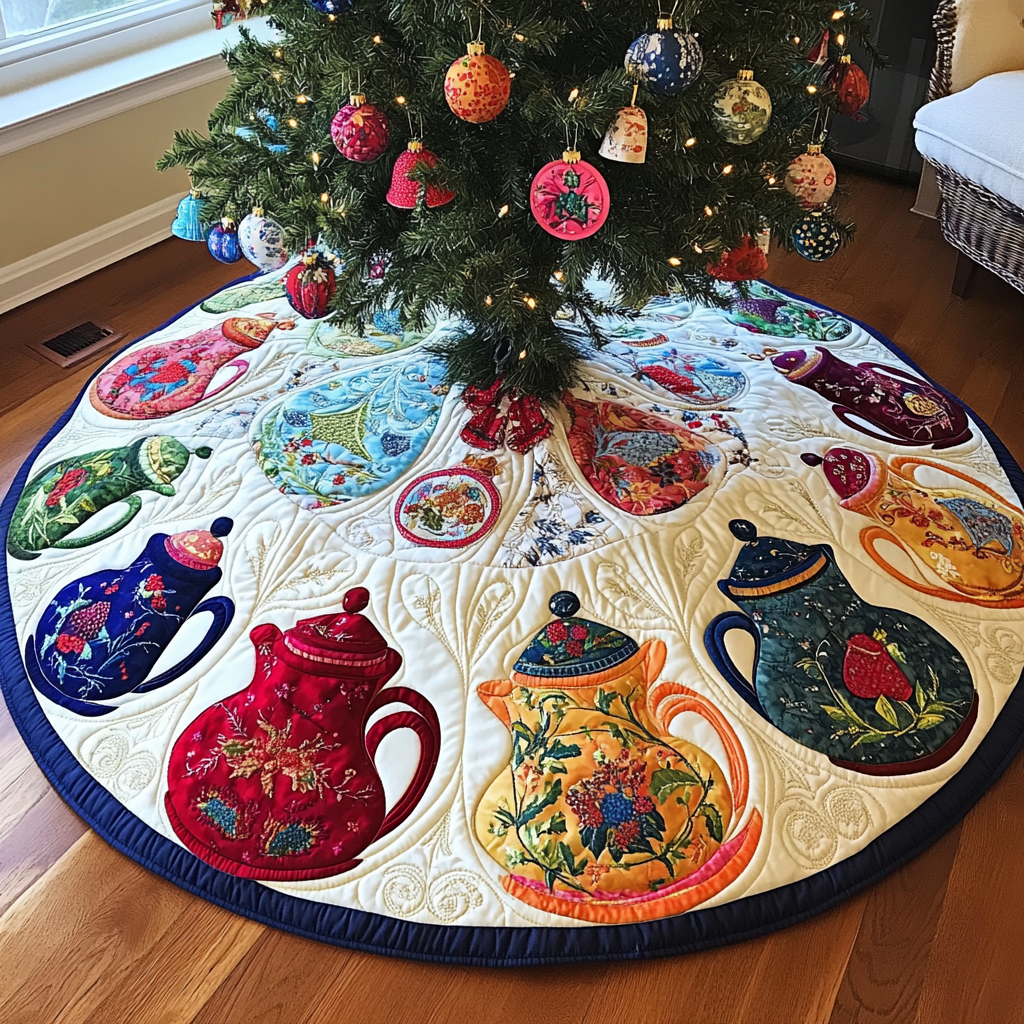 Teapot TAI041024086 Quilted Tree Skirt