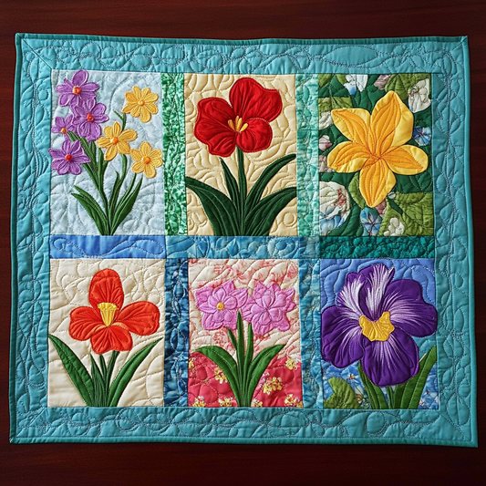 Spring Flowers DAI040225516 Quilted Placemats