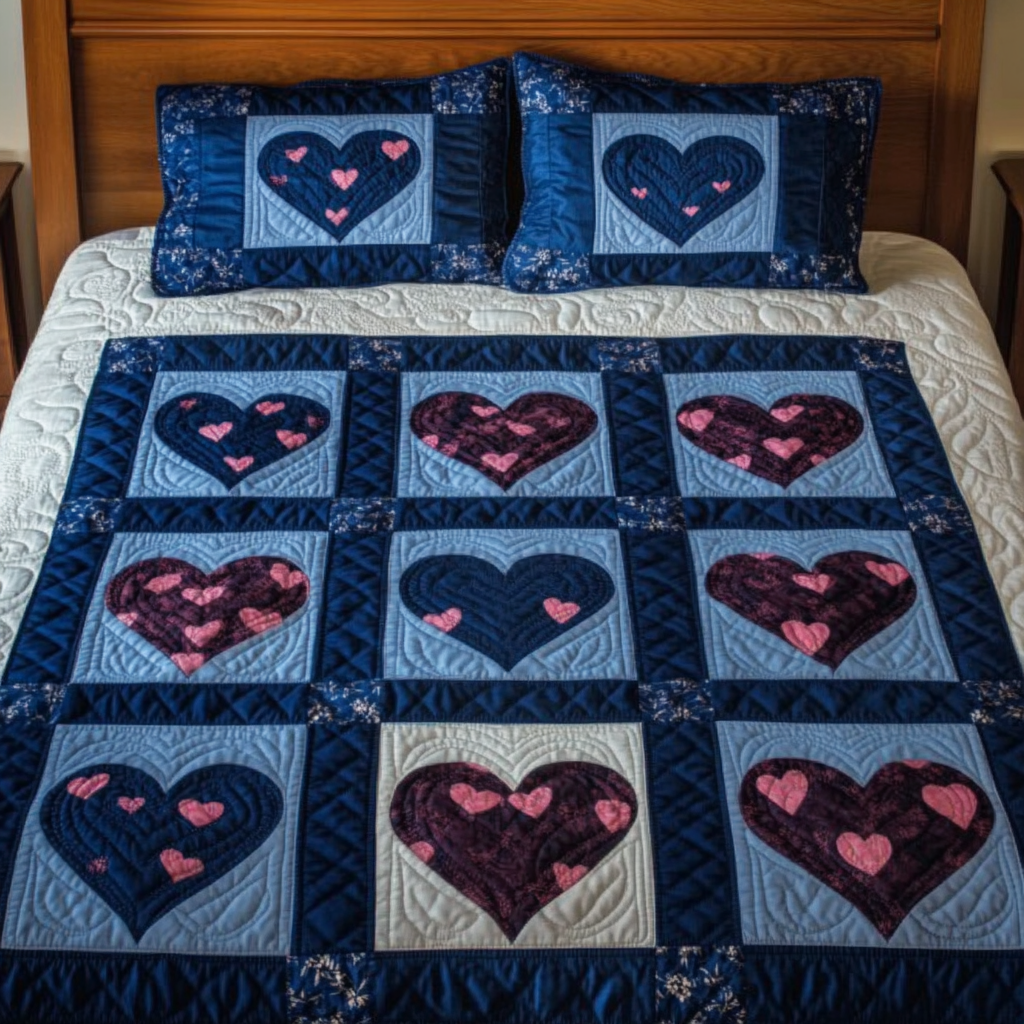 Heart TAI121024032 Quilt Bedding Set