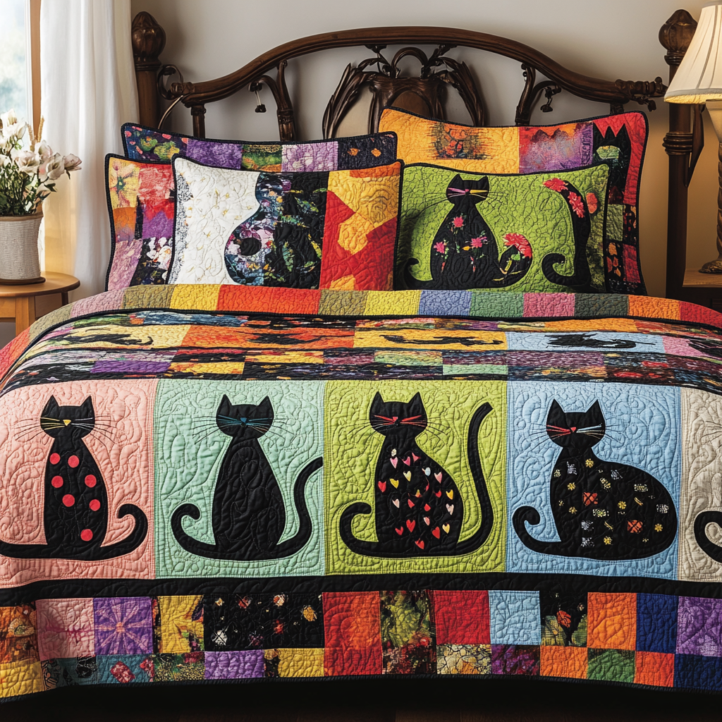 Cat TAI181024263 Quilt Bedding Set