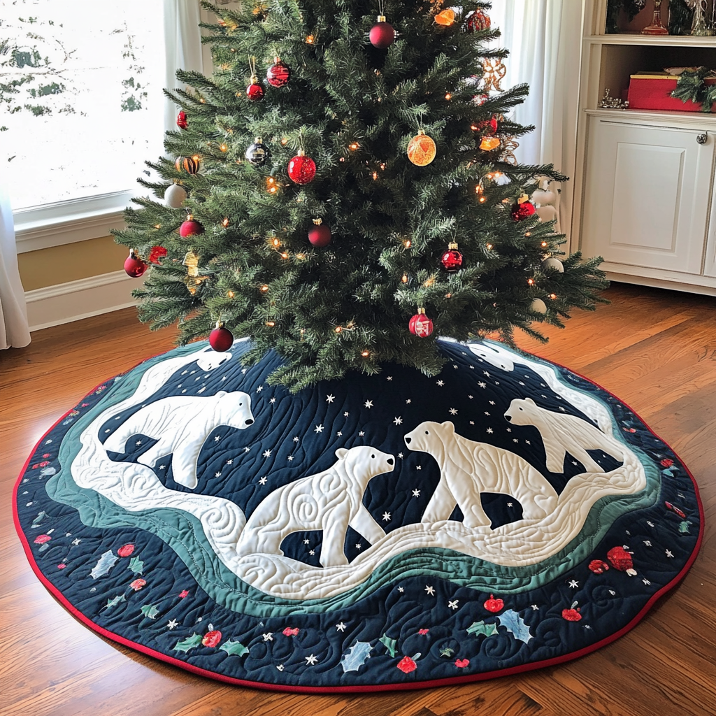 Polar Bear DAI040924122 Quilted Tree Skirt