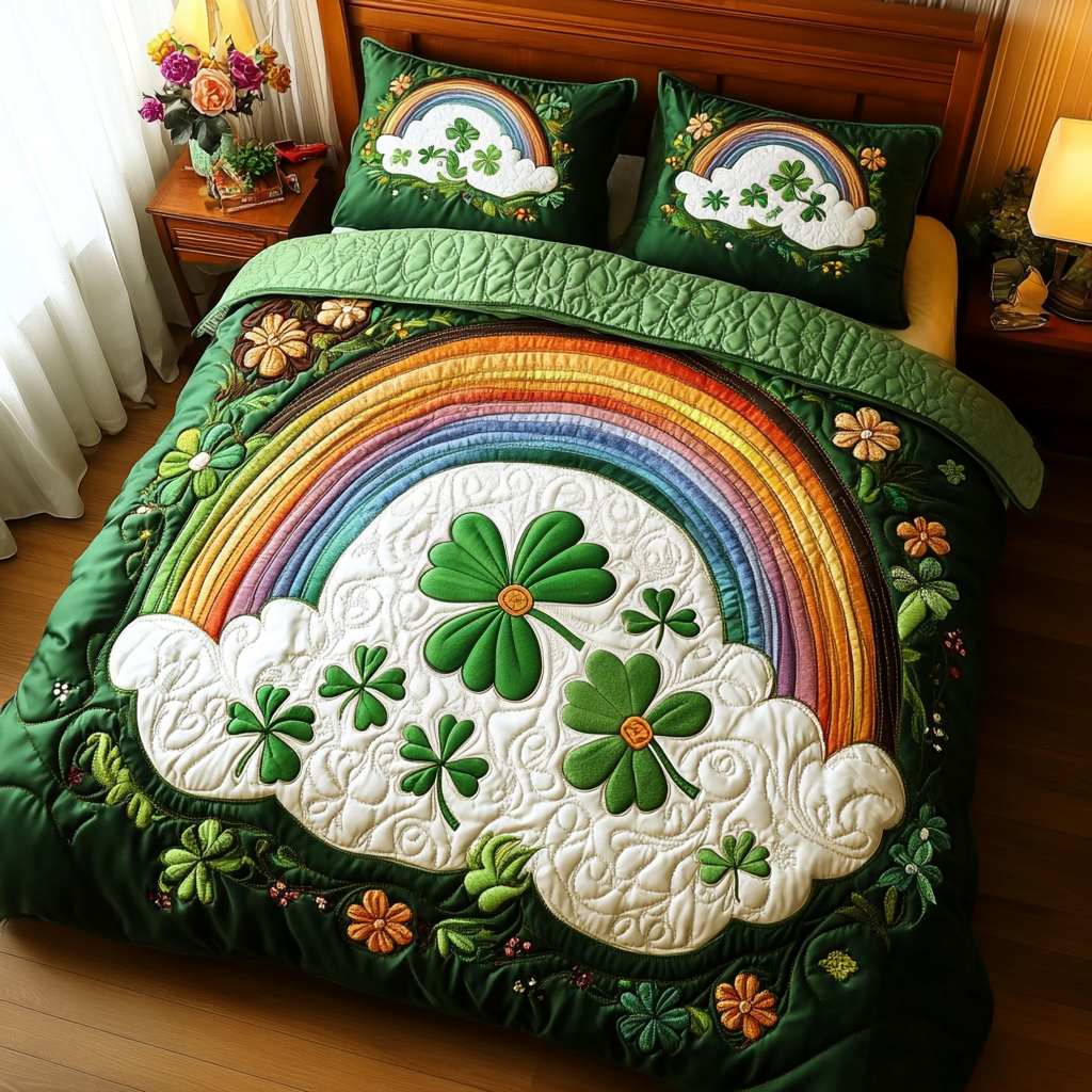 Irish Shamrock DAI090125011 Quilt Bedding Set