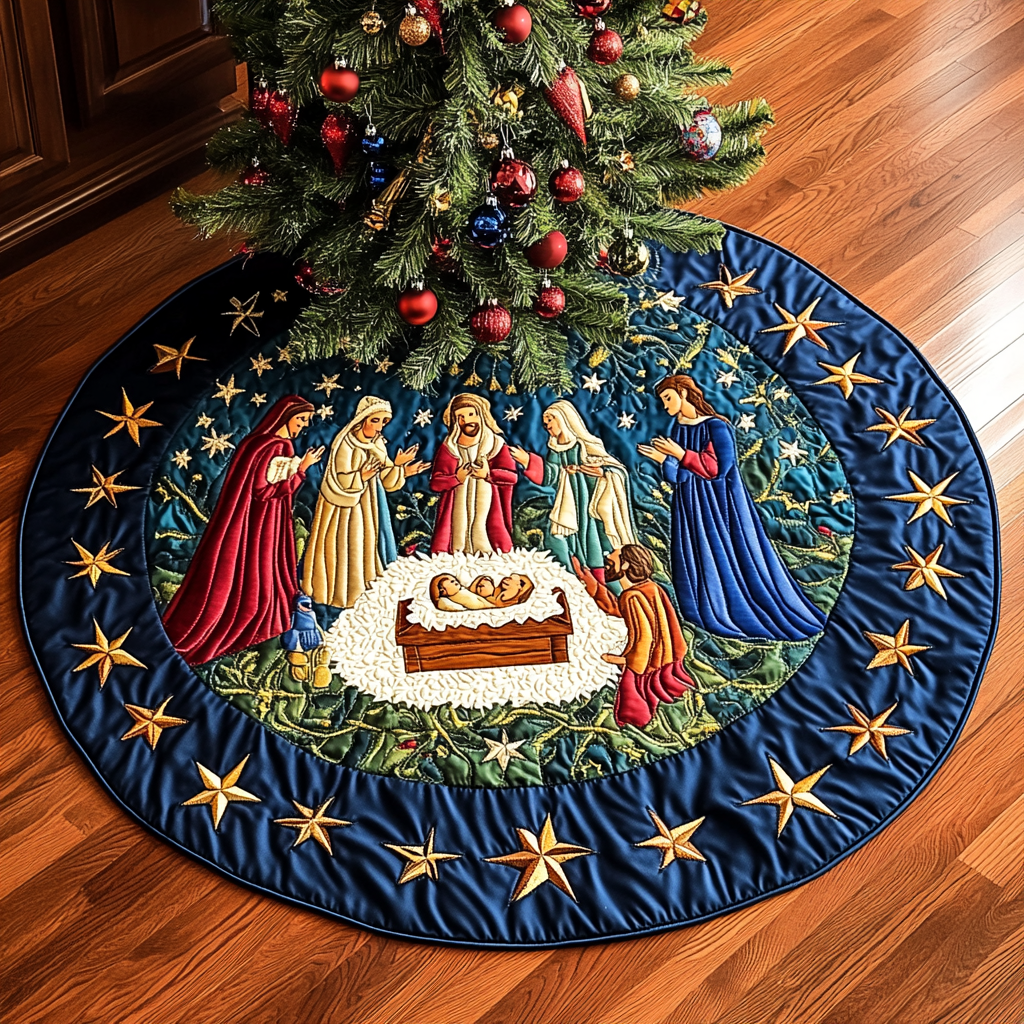 Nativity TAI021024090 Quilted Tree Skirt