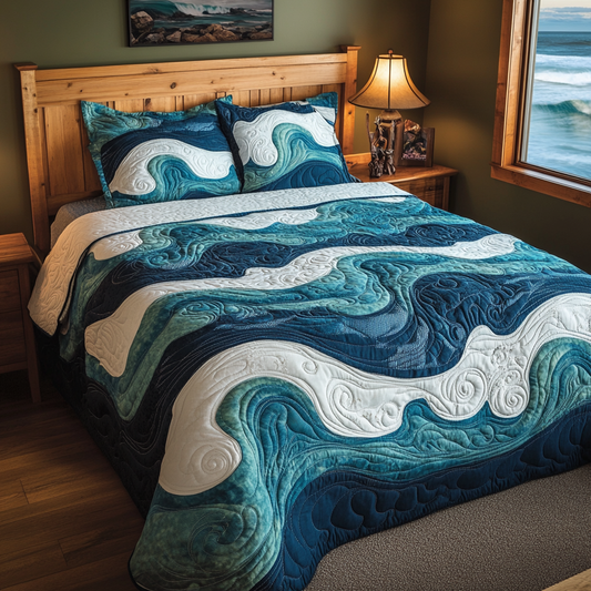 Sea Wave TAI111124177 Quilt Bedding Set