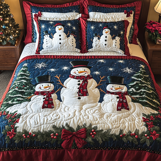 Christmas Snowman TAI141124227 Quilt Bedding Set