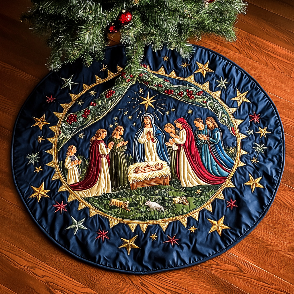 Nativity TAI021024092 Quilted Tree Skirt