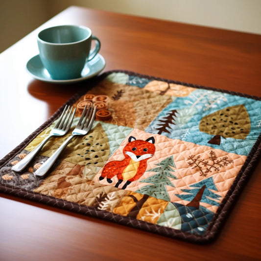 Woodland Fox TAI040124181 Quilted Placemats