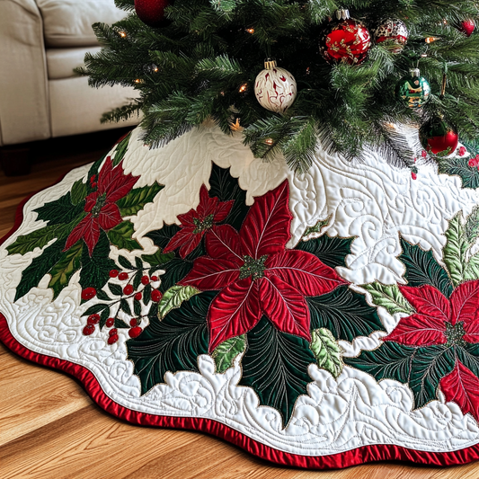 Poinsettia DAI230924011 Quilted Tree Skirt