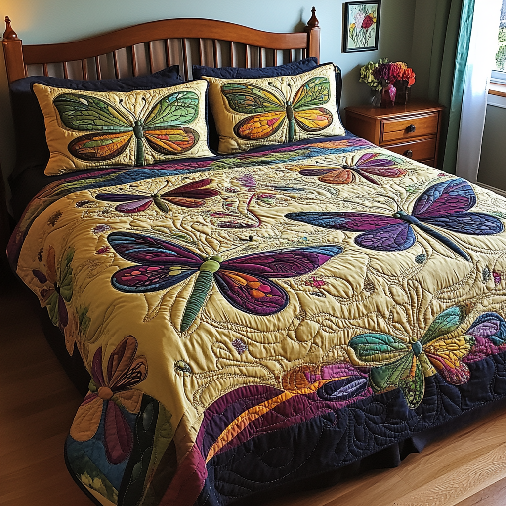 Dragonfly TAI041024514 Quilt Bedding Set