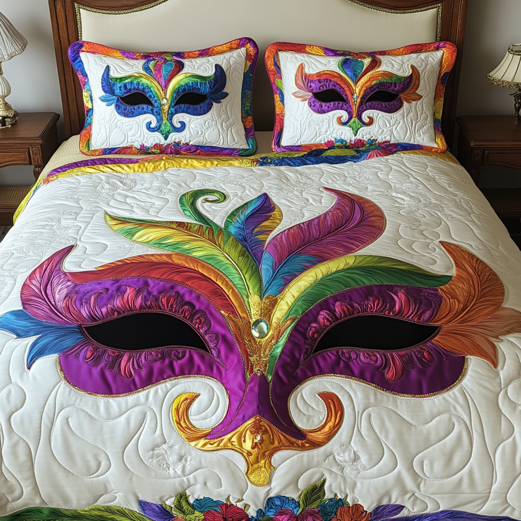 Mardi Gras DAI200125029 Quilt Bedding Set