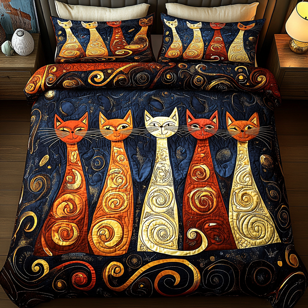 Cats TAI201124192 Quilt Bedding Set