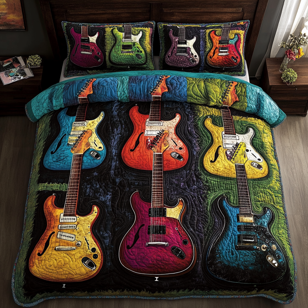 Guitar TAI181024276 Quilt Bedding Set