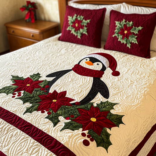 Christmas Penguin TAI201124320 Quilt Bedding Set