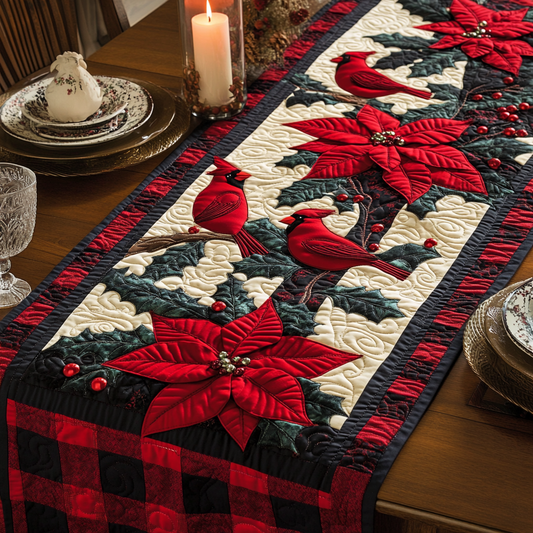 Christmas Cardinal TAI091024401 Quilted Table Runner