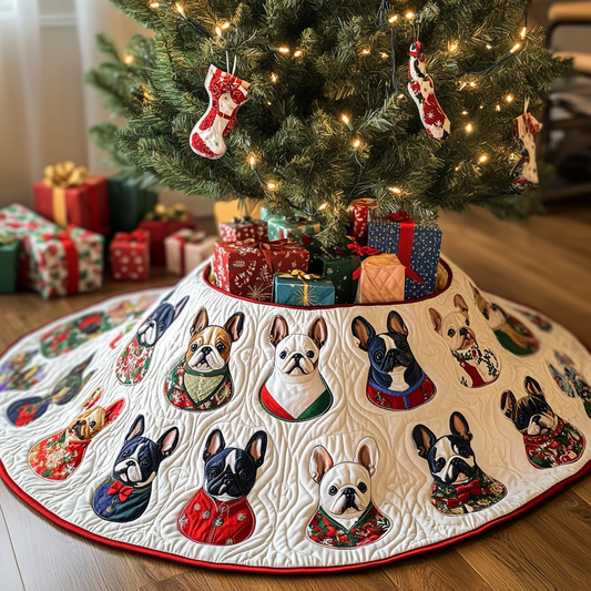 French Bulldog TAI041024213 Quilted Tree Skirt