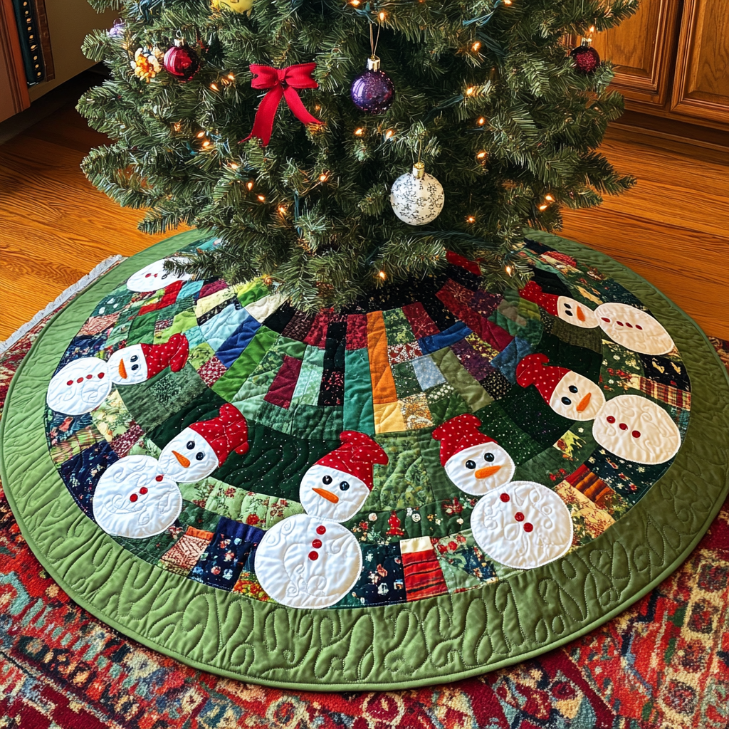 Snowman DAI230924037 Quilted Tree Skirt