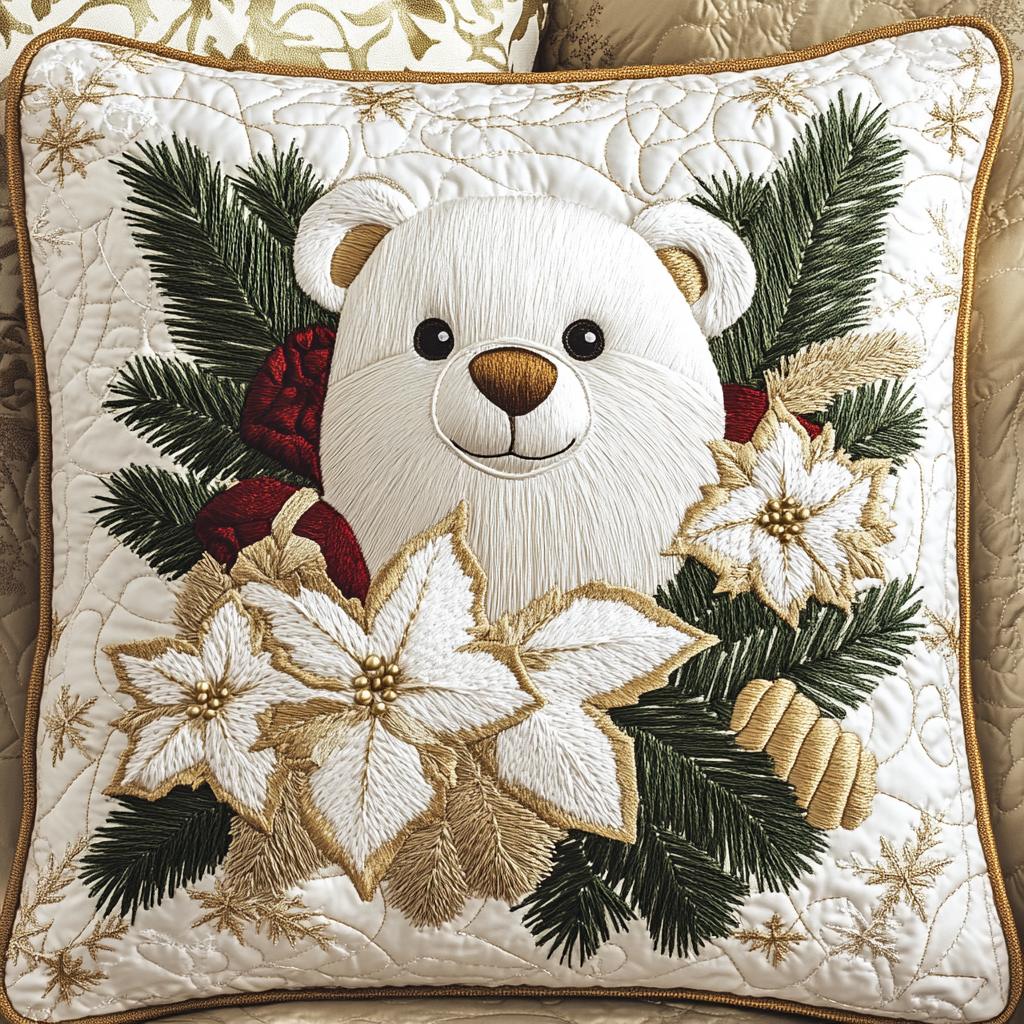 Bear TAI201124443 Quilted Pillow Case