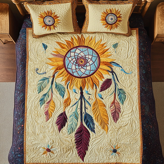 Sunflower Dreamcatcher DAI040924037 Quilt Bedding Set