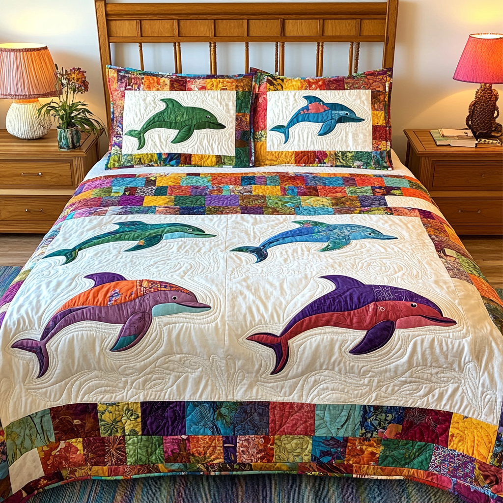Dolphin DAI190225134 Quilt Bedding Set