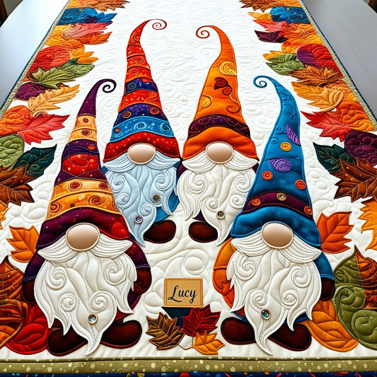 Autumn Gnome NTA041124662 Quilted Table Runner