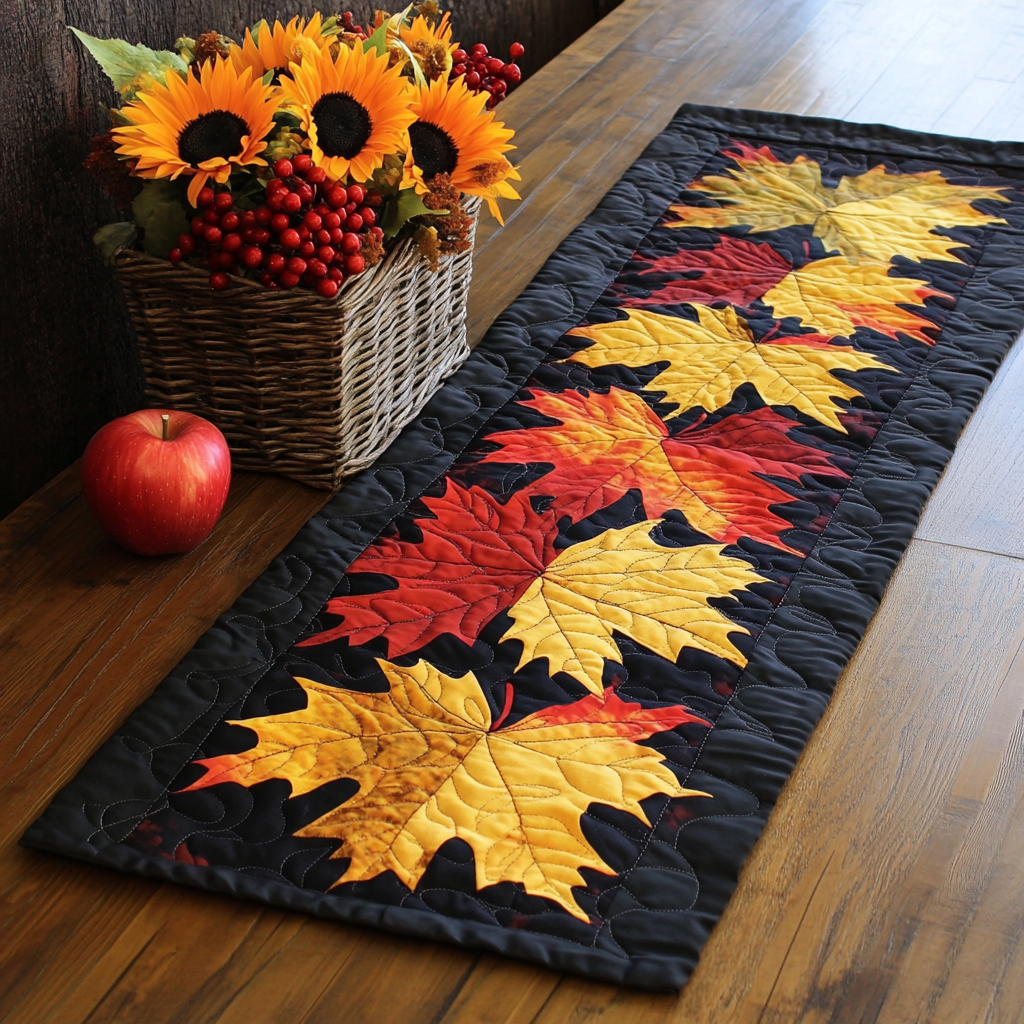 Autumn Leaves TAI311024213 Quilted Table Runner