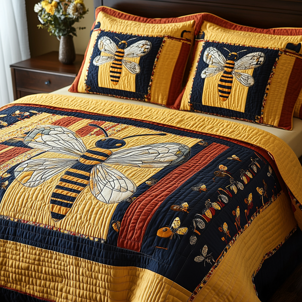 Bee TAI041124334 Quilt Bedding Set