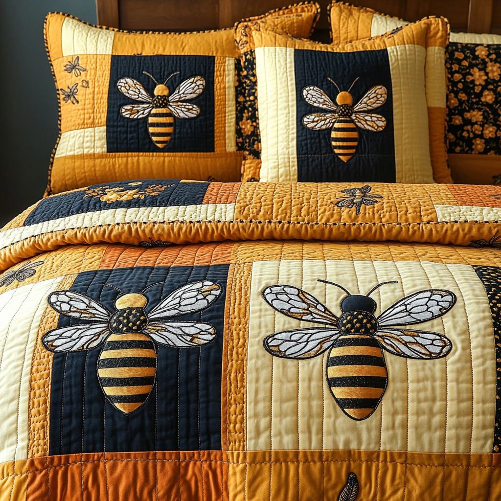 Bee TAI041124341 Quilt Bedding Set