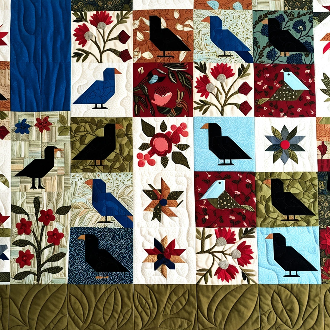 Black Bird Garden NTA151024294 Quilt Blanket