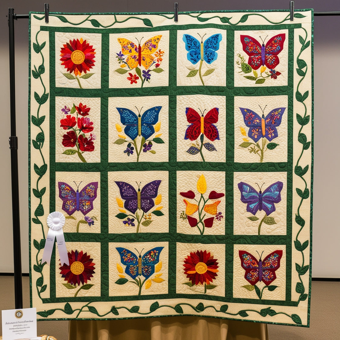 Butterfly Flower Garden NTA281024003 Quilt Blanket