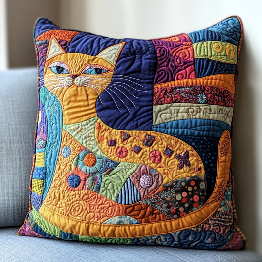 Cat TAI061124257 Quilted Pillow Case