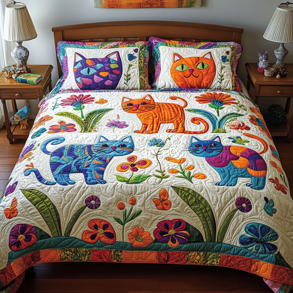 Cat TAI311024109 Quilt Bedding Set