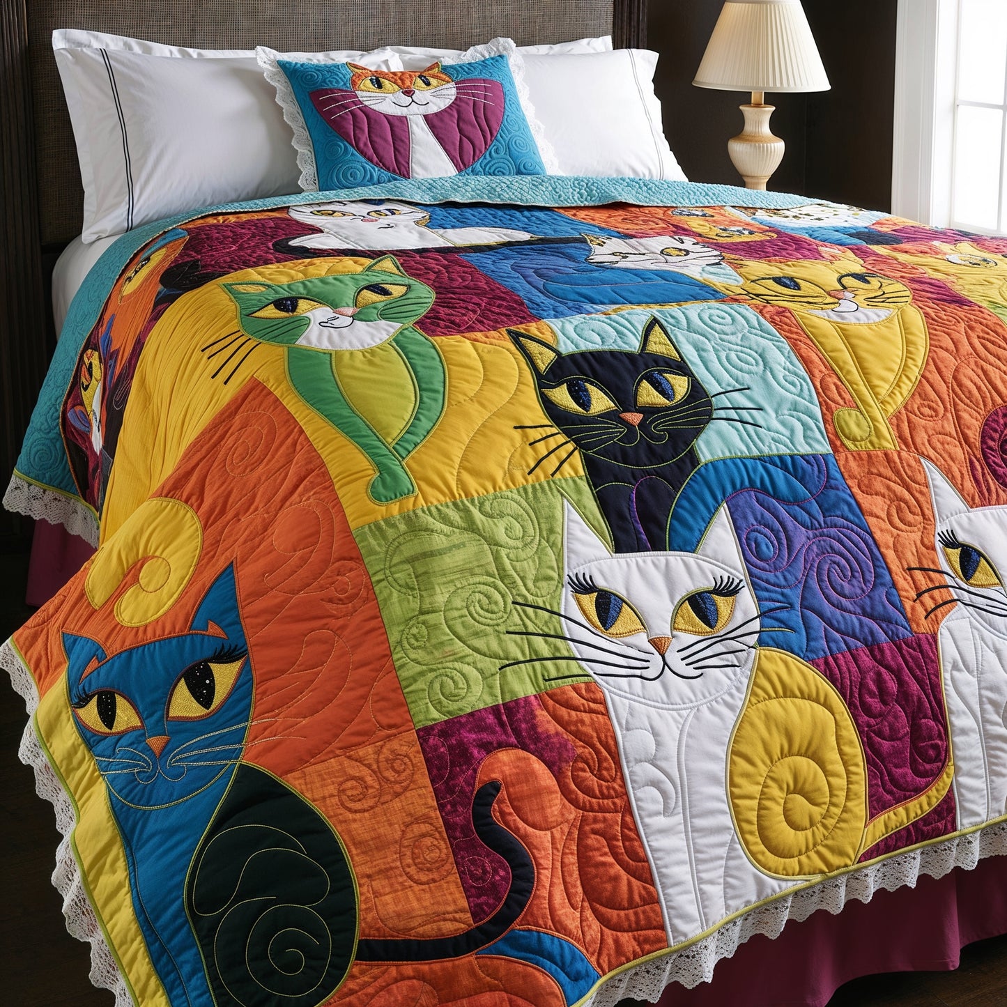 Cat TAI121024129 Quilt Blanket