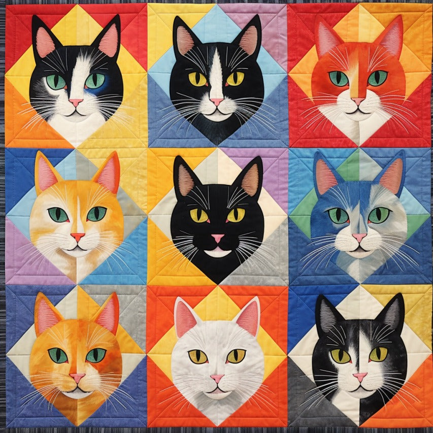 Cats BL07112339 Quilt Blanket