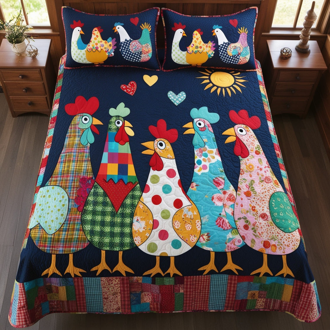 Chicken NTA311024157 Quilt Bedding Set