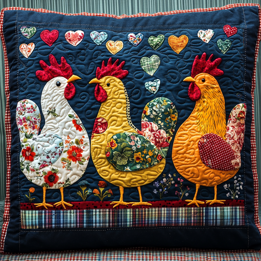 Chicken TAI041124552 Quilted Pillow Case