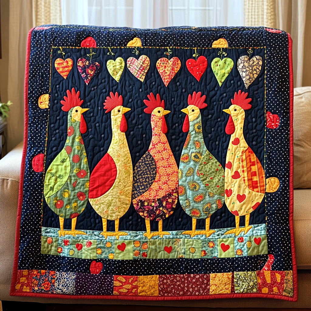 Chicken TAI061124323 Quilt Blanket