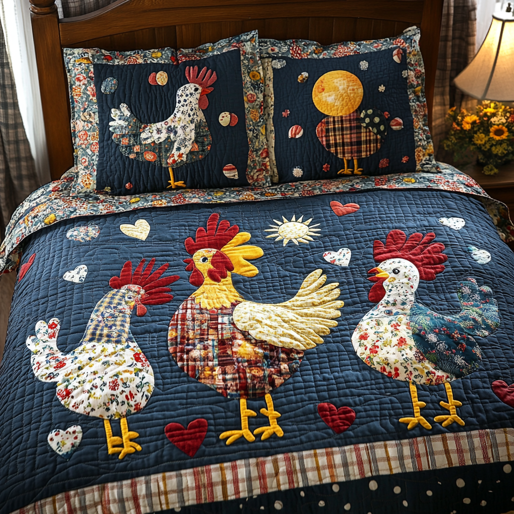 Chicken TAI311024039 Quilt Bedding Set